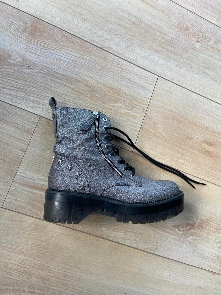 Glitter laarsjes Guess 39, Enlèvement ou Envoi, Comme neuf, Noir