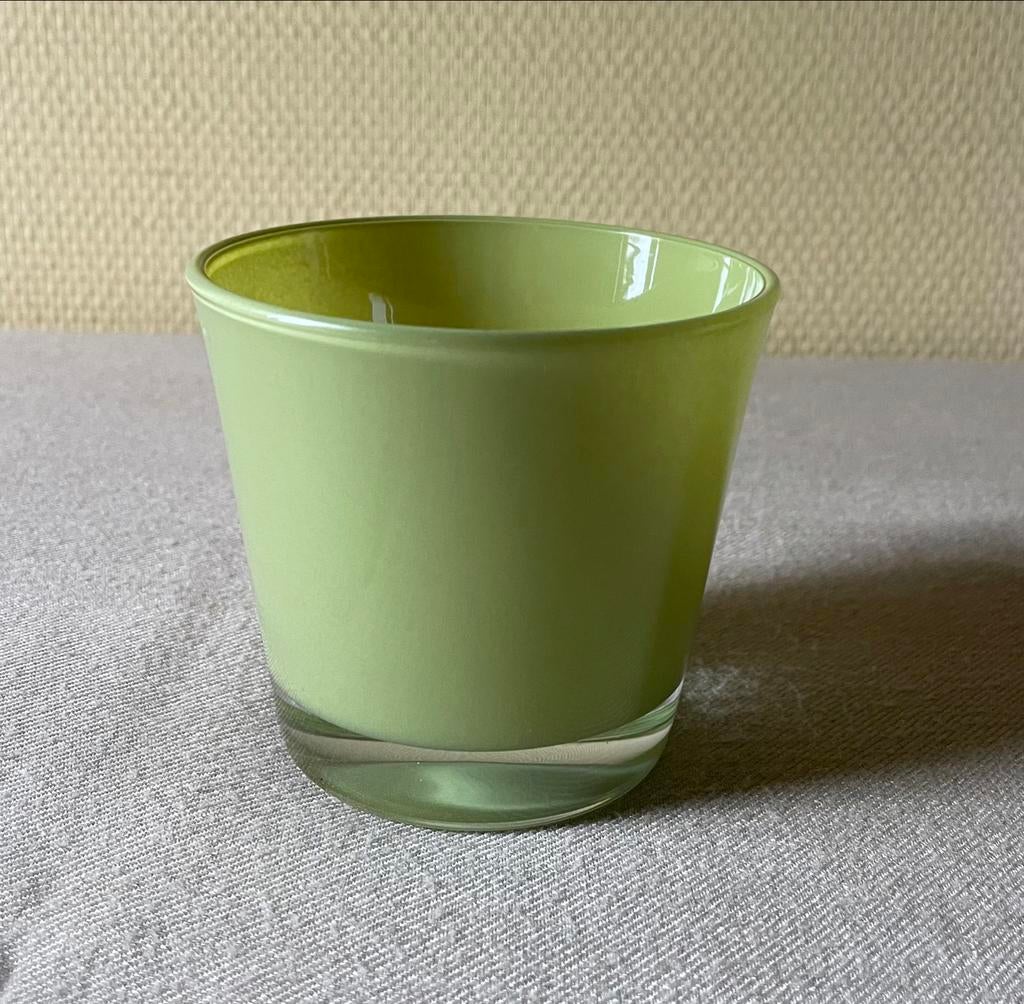 Bougeoir, photophore, joli pot (pour fleurs) - verre, Enlèvement ou Envoi, Neuf, Vert, Verre