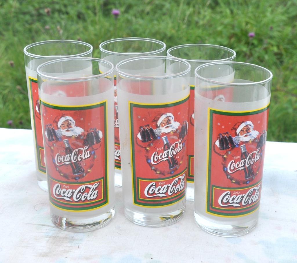 6 verres a coca cola avec motif pere noel, Enlèvement ou Envoi, Comme neuf, Verre, Verre ou Verres