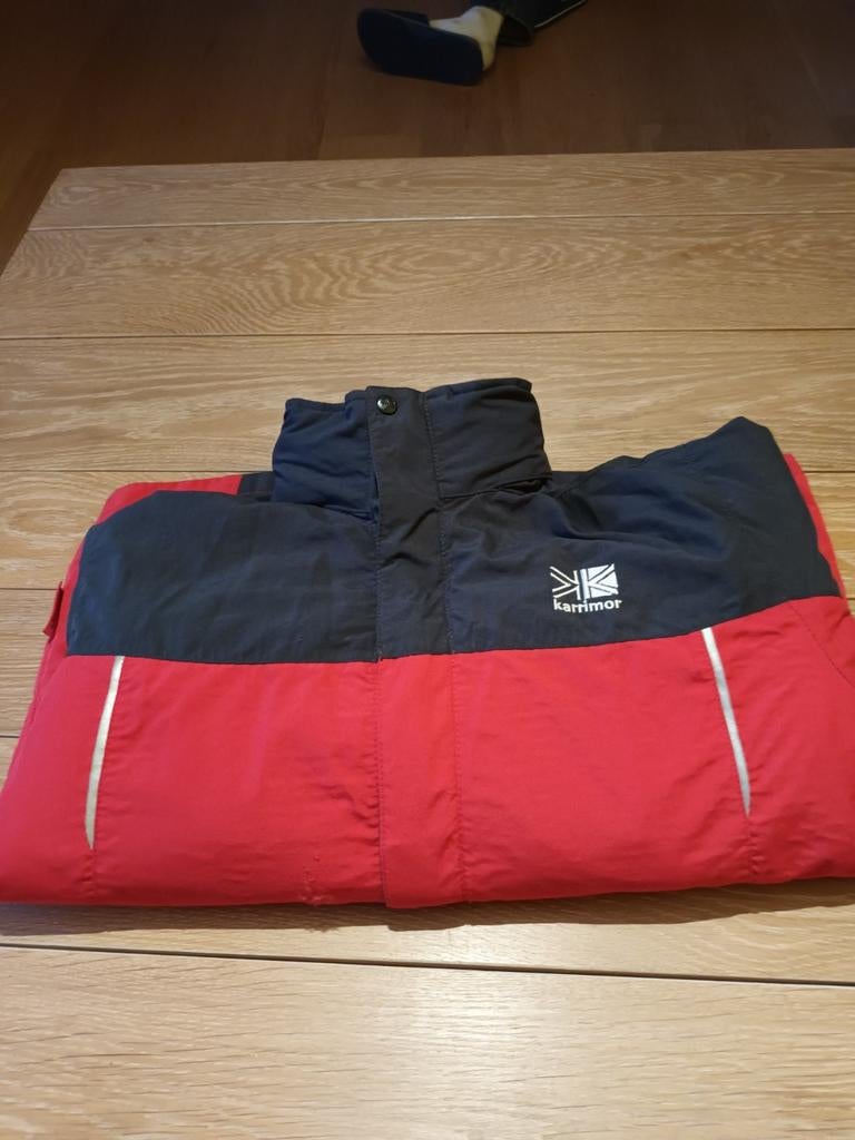 Waterdichte jas gevoerd met fleece donkergrijs en rood Karri, Ophalen of Verzenden