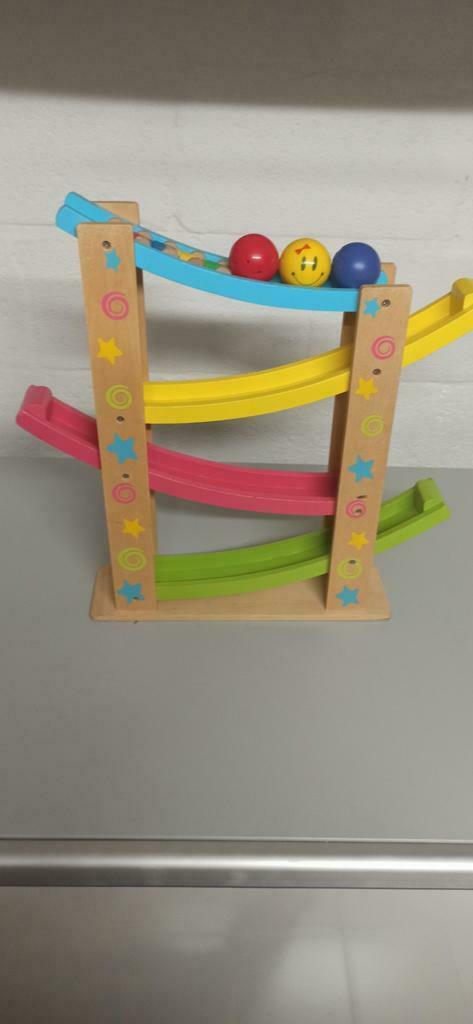 Houten rollerbaan - speelgoed, Ophalen