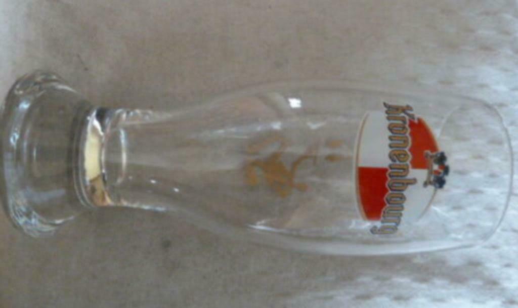 #M bier glas KRONENBOURG 0,25L " ober met plateau ", Verzamelen, Ophalen of Verzenden, Nieuw, Bierglas