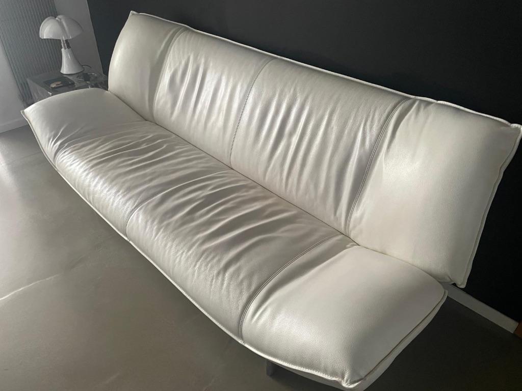 canapé en cuir, Maison & Meubles, 200 à 250 cm, Banc droit, Comme neuf, Enlèvement