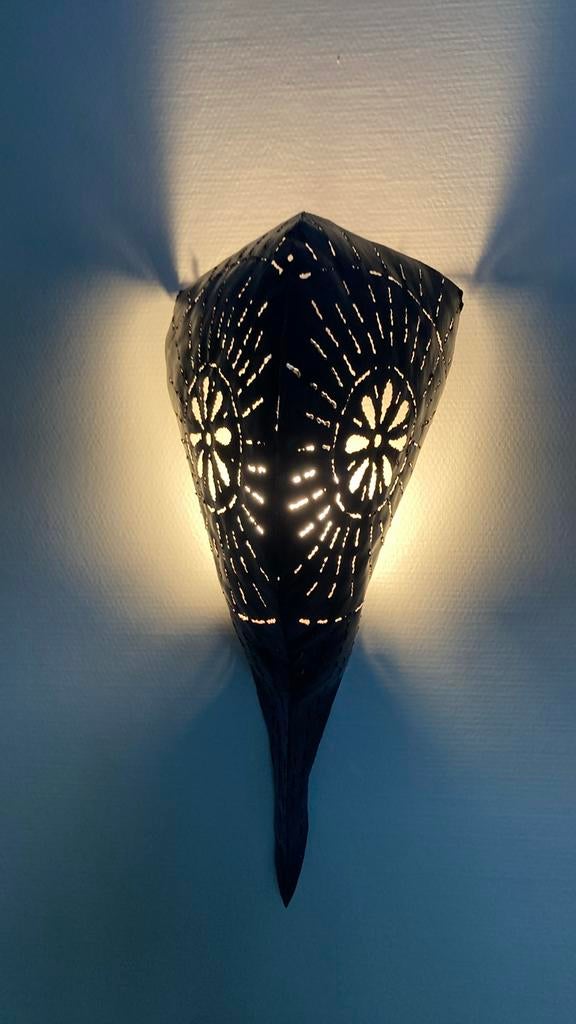 2 Oosterse kappen voor wandlamp / theelichthouder, Ophalen of Verzenden, Zo goed als nieuw, Metaal