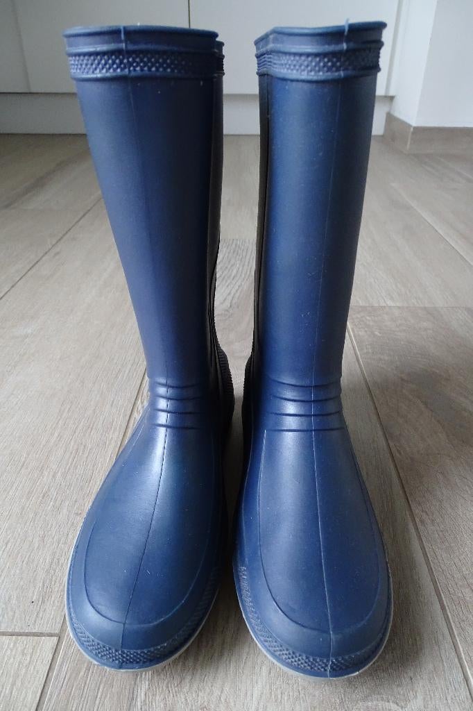 Donkerblauwe regenlaarzen maat 33, Gebruikt, Jongen of Meisje, Ophalen of Verzenden, Laarzen
