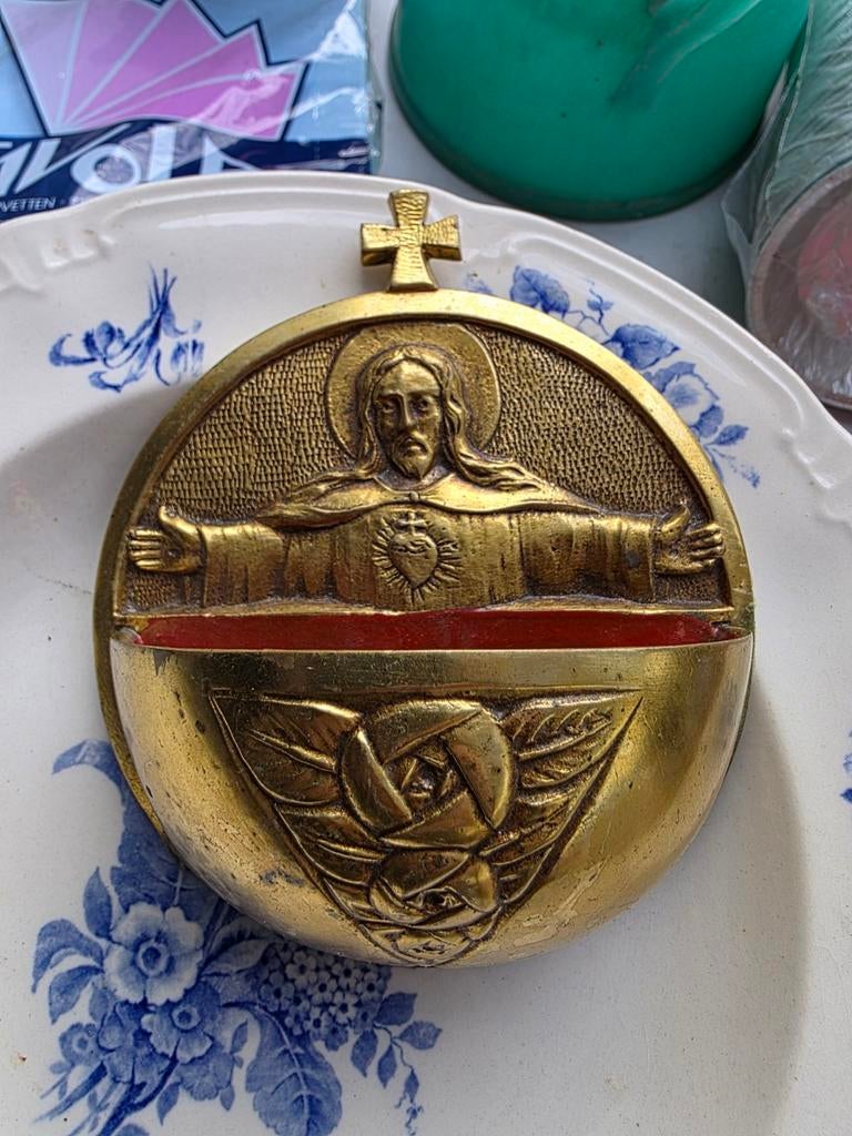 Bénitier bronze Hoffer E., Enlèvement ou Envoi