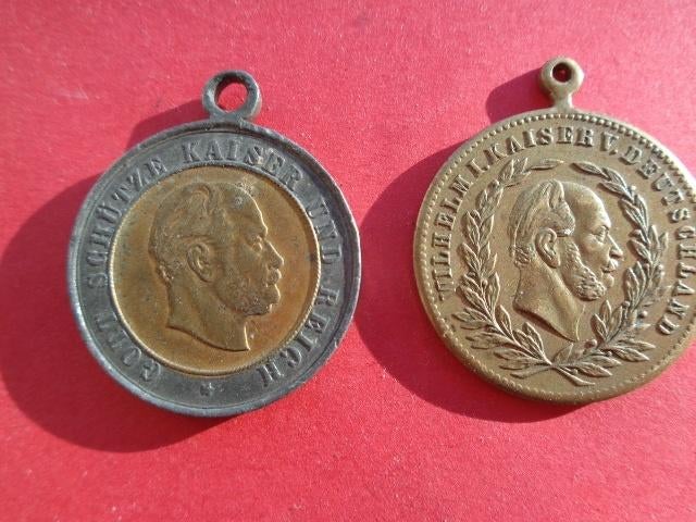 Duitse 19de eeuwse Kaiser medailles , 12 euro / stuk, Verzamelen, Ophalen of Verzenden, Landmacht, Lintje, Medaille of Wings