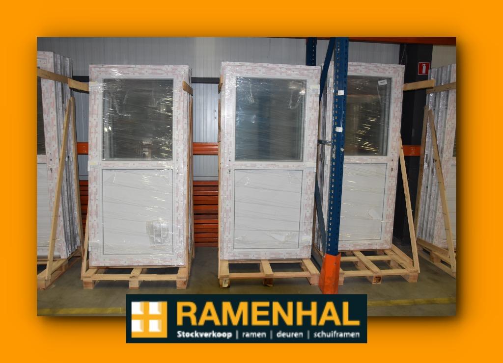 PVC garagedeur, buitendeur, raam, ramen, deuren, kozijn,, 100 tot 120 cm, Schuifdeur, Ramenhal, Ophalen of Verzenden