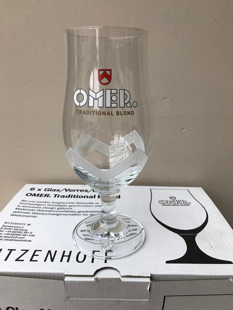 Omer glazen  Nieuw  Verzendingskosten voor de koper, Verzamelen, Biermerken, Ophalen of Verzenden, Nieuw