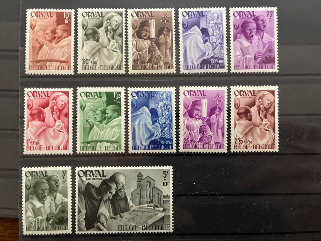 België 556/567 postfris orval cw 12,50, Neuf, Non oblitéré, Gomme originale, Envoi