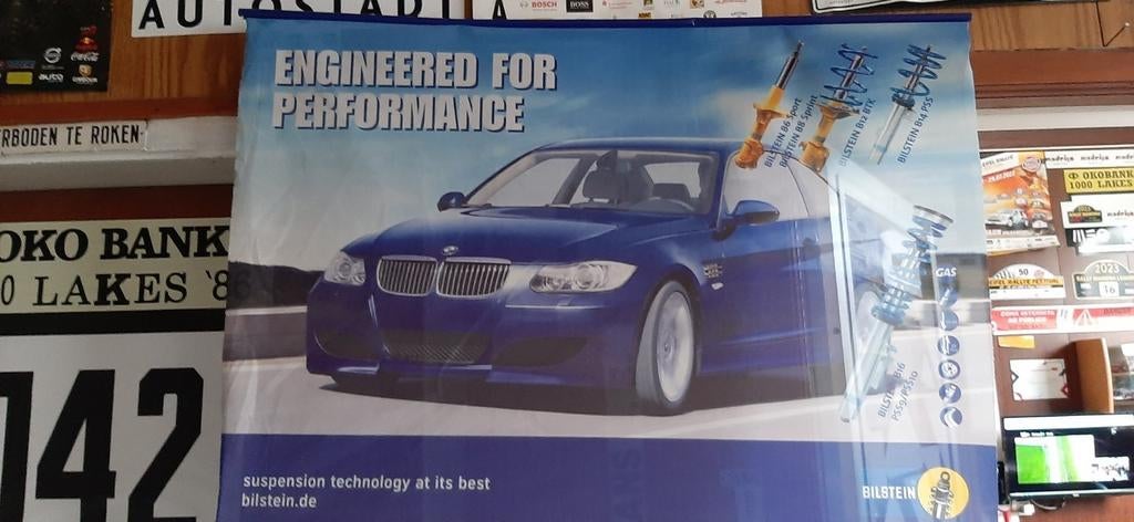 Banner Bilstein  100 cm op 50 cm, Ophalen of Verzenden, Nieuw