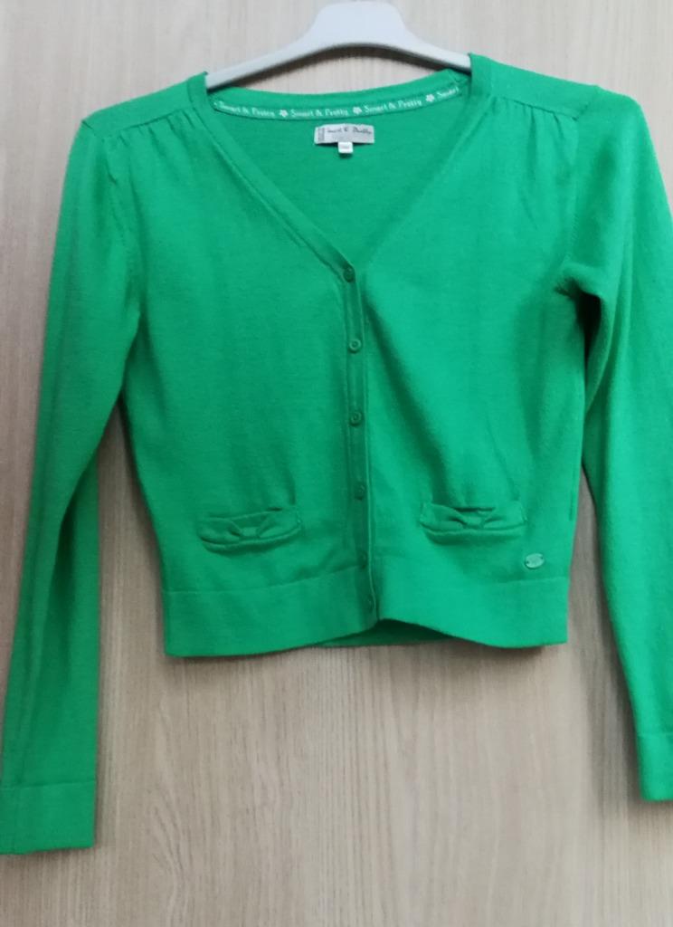 Gilet vert - Smart and Pretty - taille 152 (comme neuf), Enfants & Bébés, Enlèvement ou Envoi, Pull ou Veste, Comme neuf, Smart & Pretty