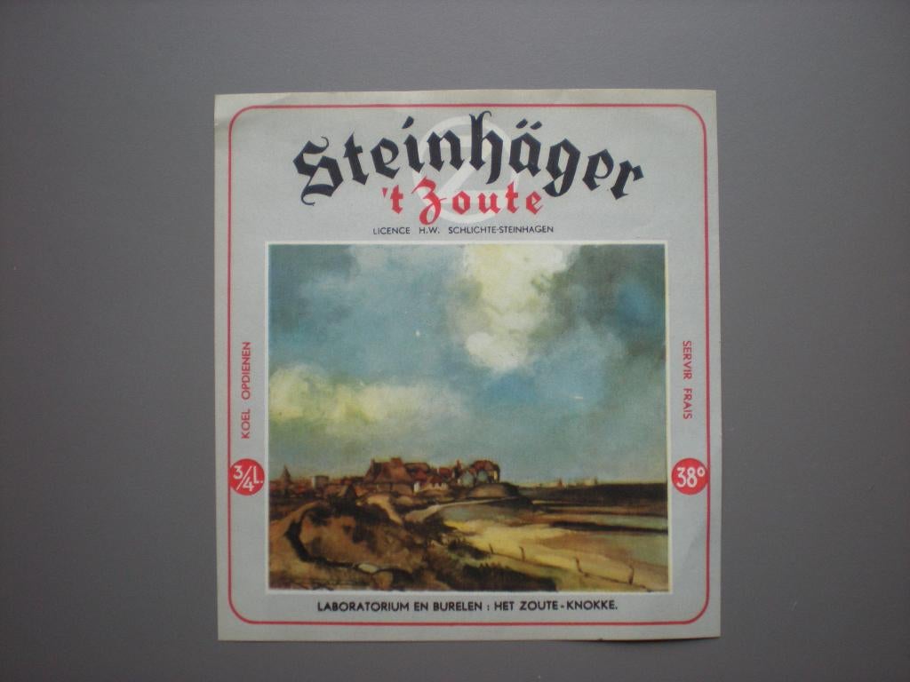 Étiquette - eau - Knokke Zoute, Enlèvement ou Envoi, Comme neuf, Autres types, Autres marques