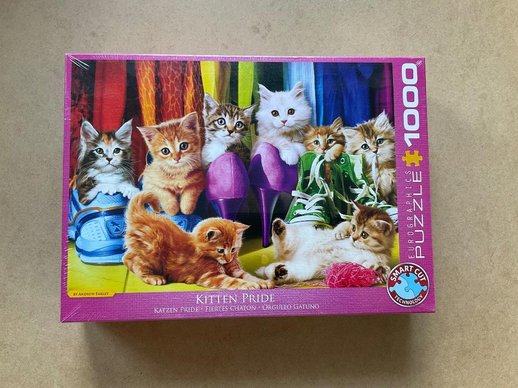 Puzzel fashion katjes, 1000 stukjes, Ophalen of Verzenden, 500 t/m 1500 stukjes, Nieuw, Legpuzzel
