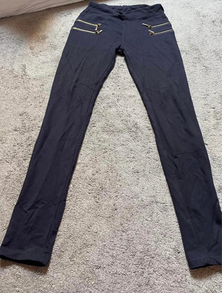 Blauwe legging met ritsversiering zijkant small, Ophalen of Verzenden, Nieuw, Legging