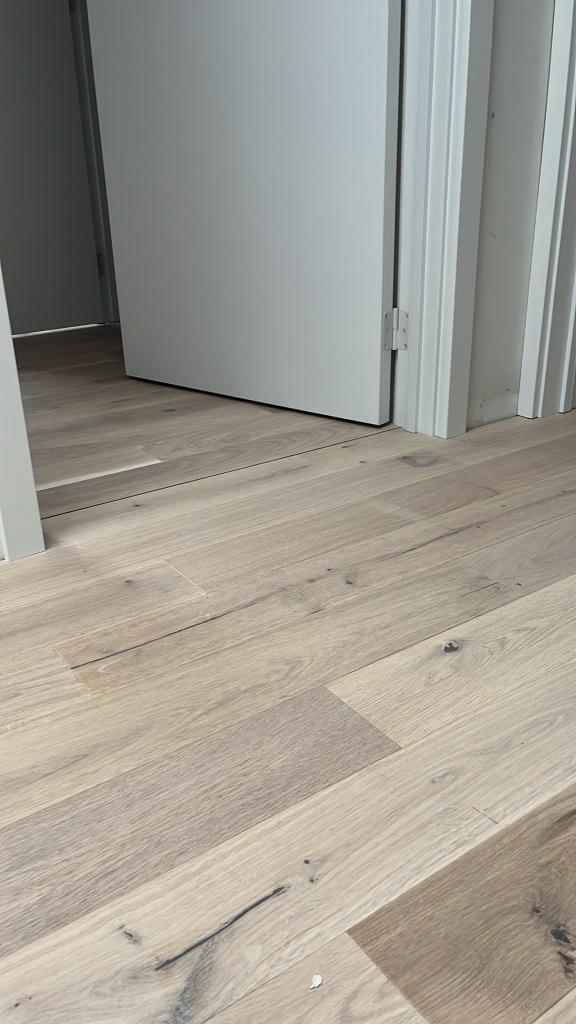 Halfmassief eik parket - mat wit geolied 12,00 m2, Huis en Inrichting, Stoffering | Vloerbedekking, Halfmassieve parket T&G Eik