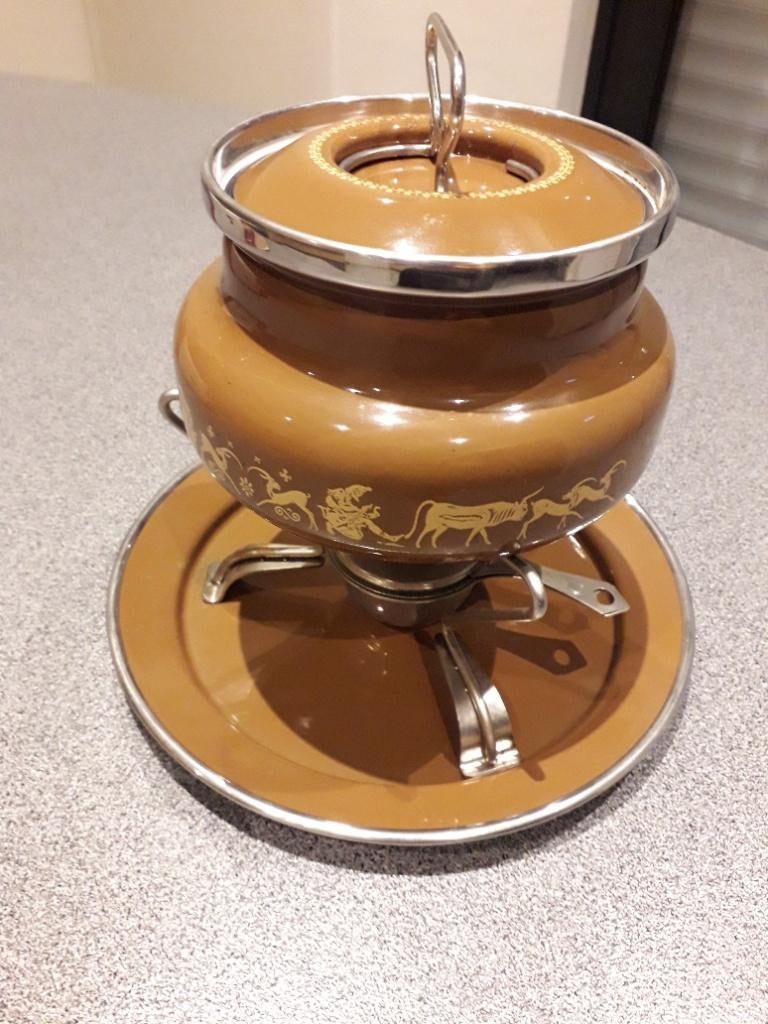 fonduestel met brandertje, Diversen, Ophalen, Gebruikt
