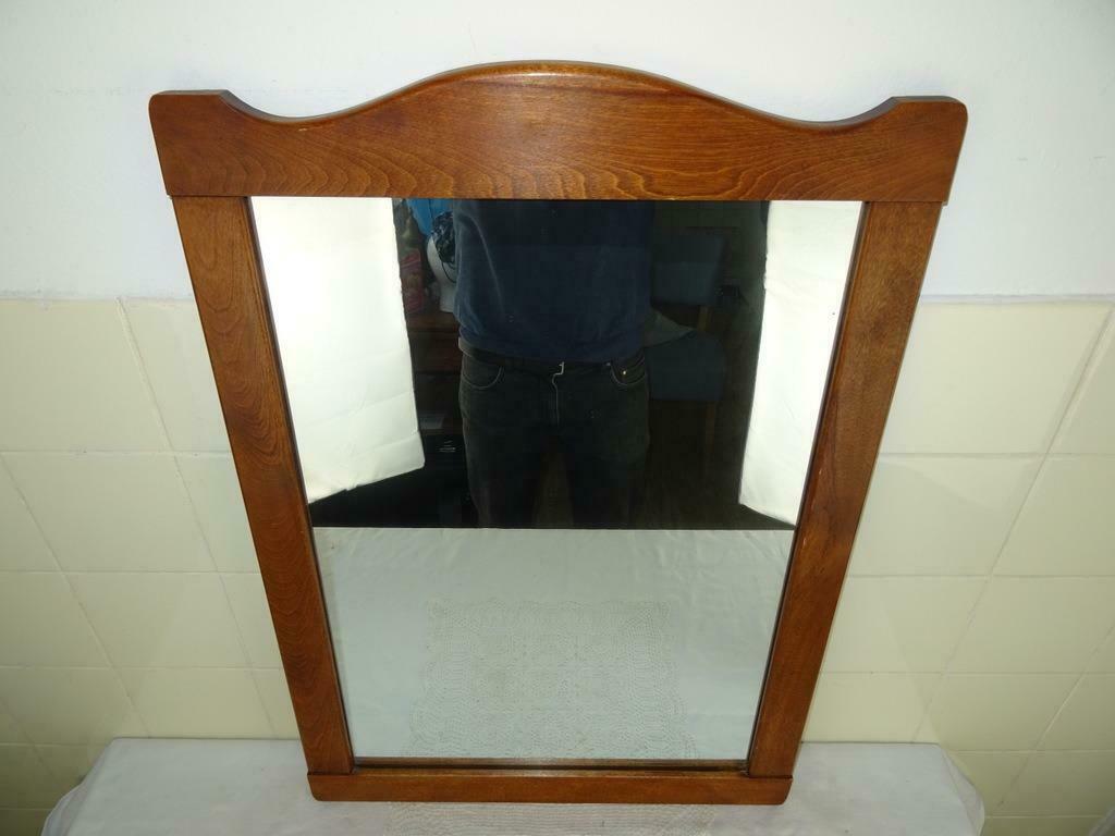Spiegel grote antieke spiegel vintage spiegel curiosa 1950, Gebruikt, Ophalen of Verzenden, Minder dan 100 cm, Rechthoekig