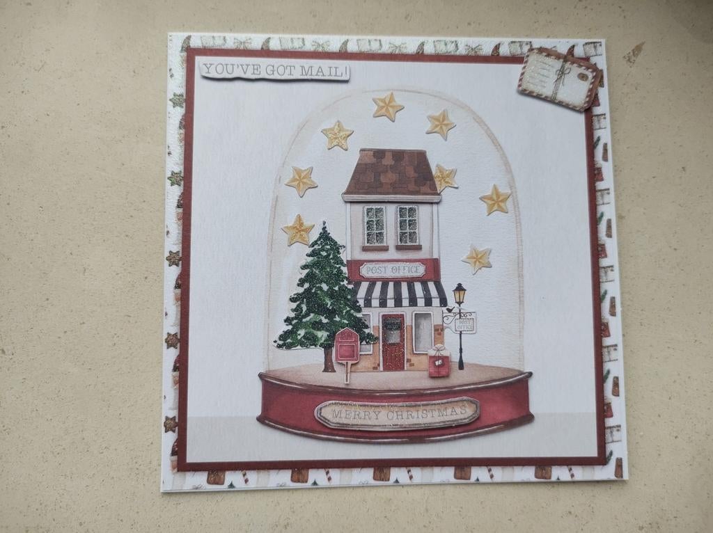 Zelfgemaakte kerstkaart met omslag, Enlèvement ou Envoi, Neuf, Noël