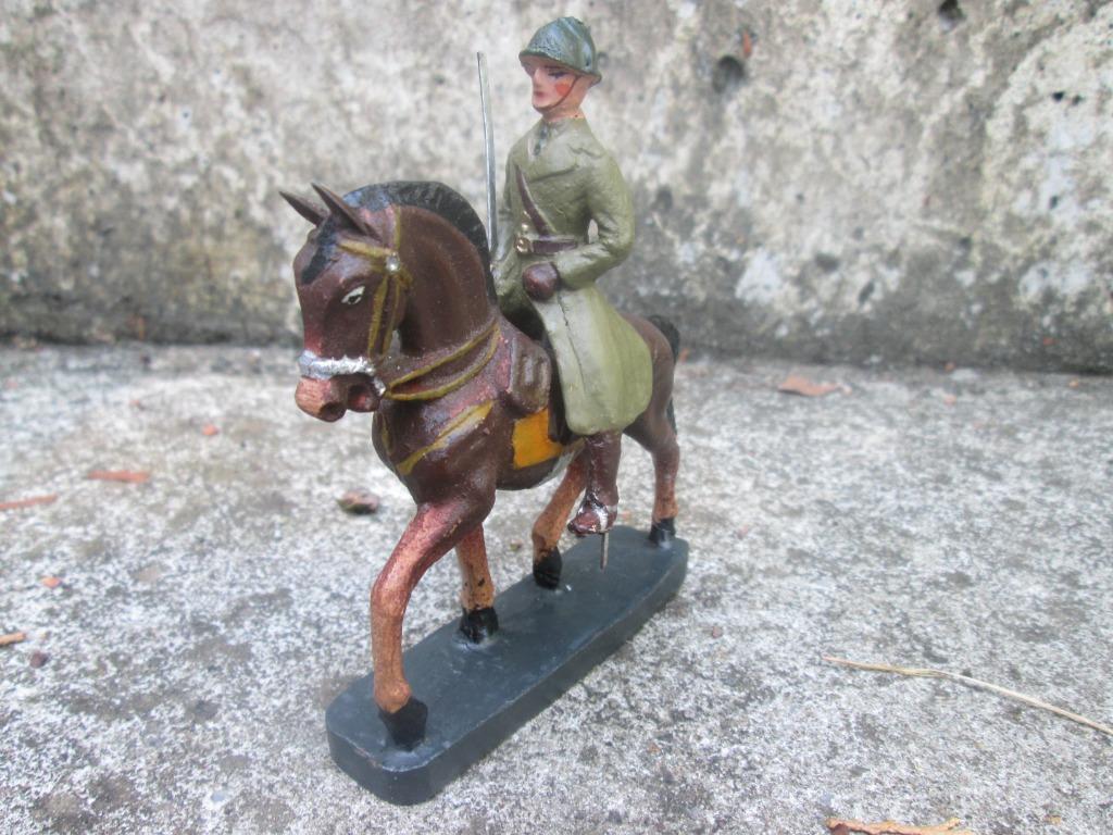DURSO Belgische officier op paard met lange jas leuk item., Verzamelen, Ophalen of Verzenden