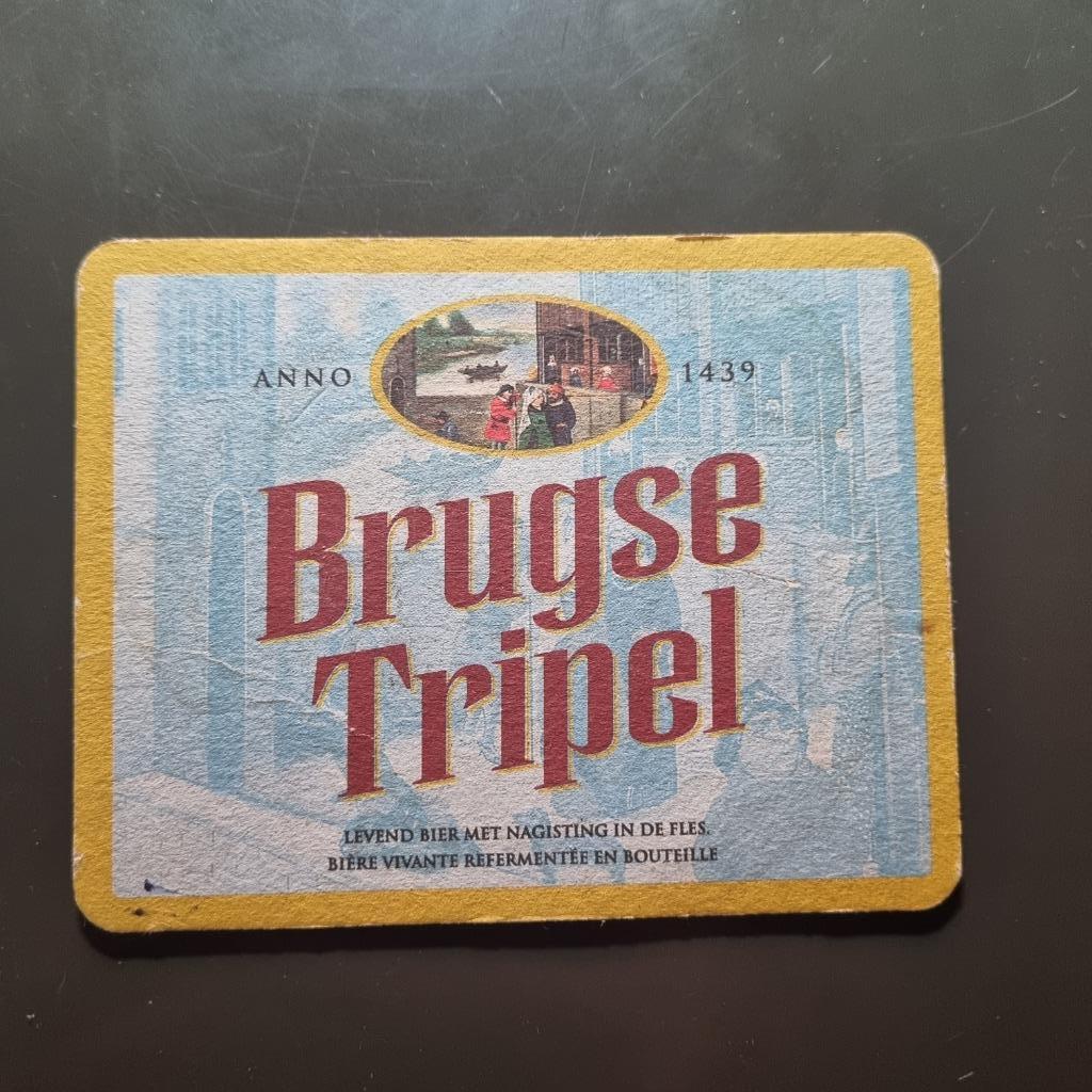 Sous Bock Brugse Tripel (modèle 2), Verzamelen, Ophalen of Verzenden, Gebruikt, Viltje(s), Overige merken