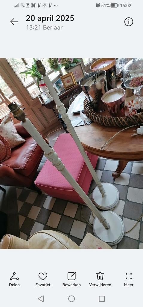 2 vloerlampen Laura ashley, Ophalen of Verzenden