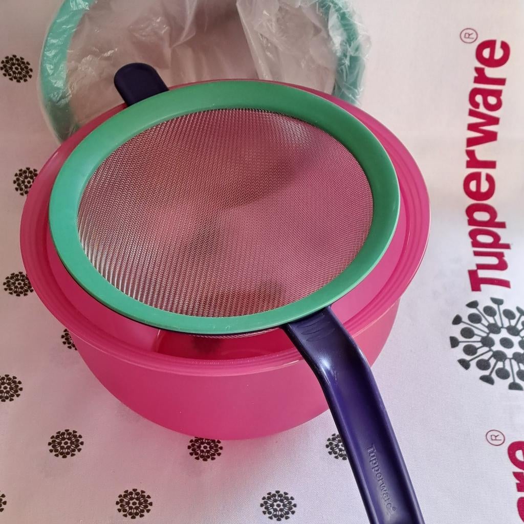 Tupperware ultra fijne zeef Nieuw, Huis en Inrichting, Keuken | Tupperware, Ophalen of Verzenden, Nieuw, Blauw