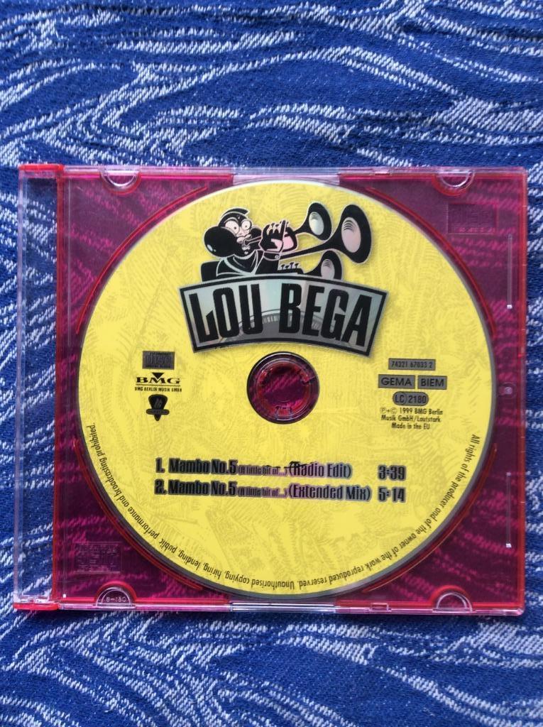 LOU BEGA. (MAMBO nr. 5)., 1 single, Ophalen of Verzenden, Zo goed als nieuw