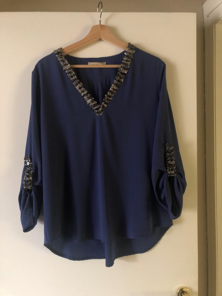 Damesblouse Vie ta vie, Kleding | Dames, Ophalen of Verzenden, Nieuw, Maat 42/44 (L), Blauw
