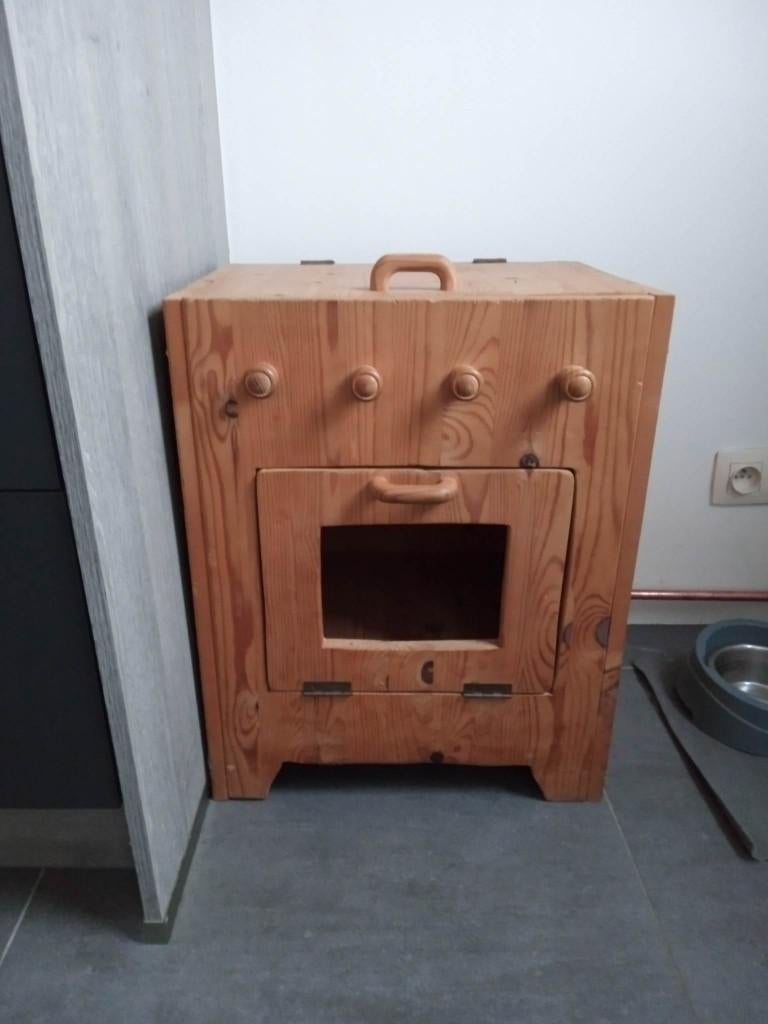 houten speelgoed kookvuur, Kinderen en Baby's, Ophalen, Gebruikt, Meubelstuk of Keukentje