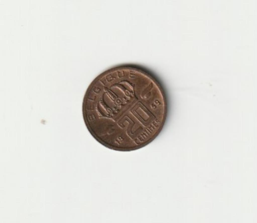 20 C BELGIQUE BAUDOUIN 1958 FR  PIECE, Enlèvement ou Envoi, Métal, Série