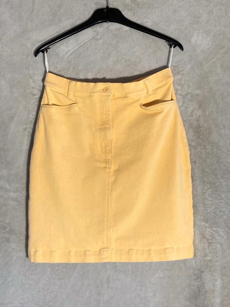 Jupe en jean jaune Buissonnière taille L, Kleding | Dames, Rokken, Gedragen, Maat 42/44 (L), Geel, Ophalen of Verzenden