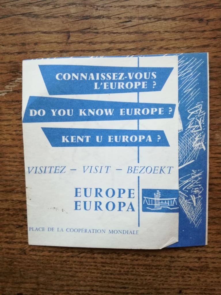 EXPO 58 - TRYPTIQUE EUROPE - original, Enlèvement ou Envoi, Autres types