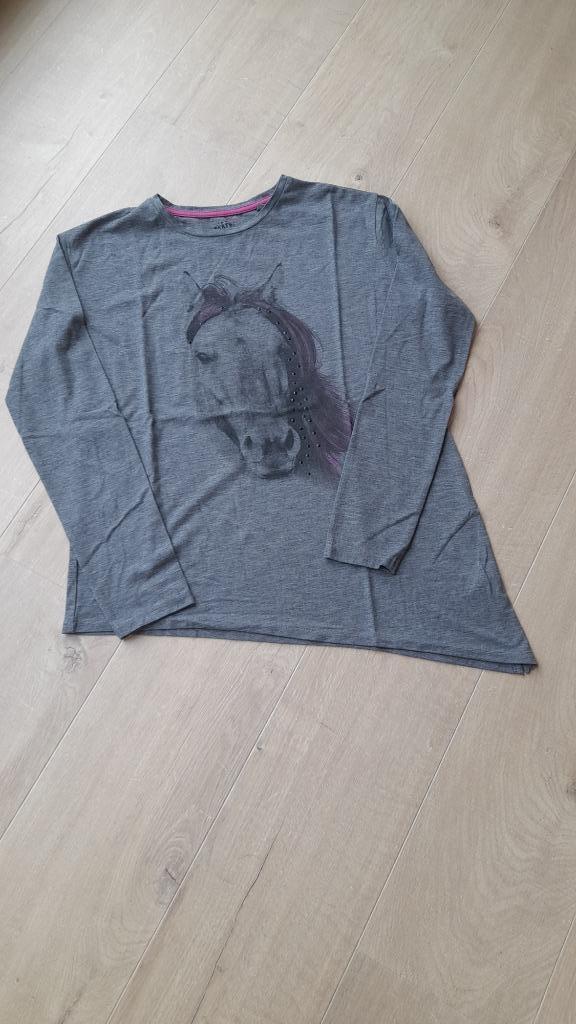 Donkergrijze meisjes longsleeve (M158/164), C&A, Meisje, Ophalen of Verzenden, Zo goed als nieuw