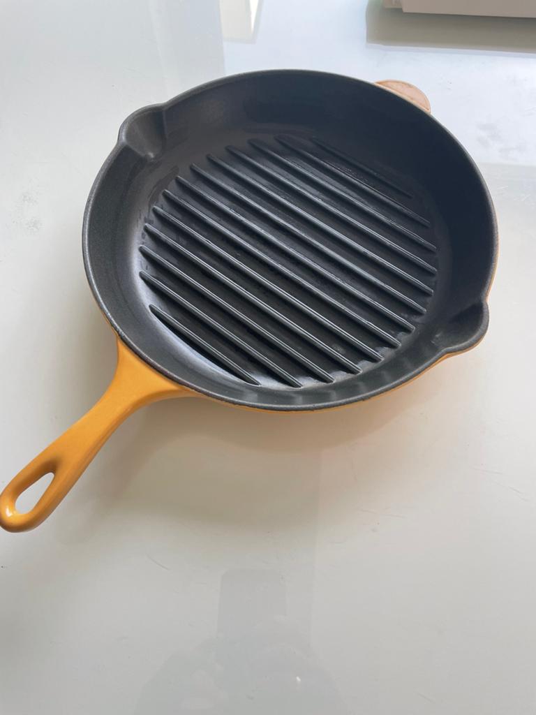 Le creuset poêle grill, Comme neuf