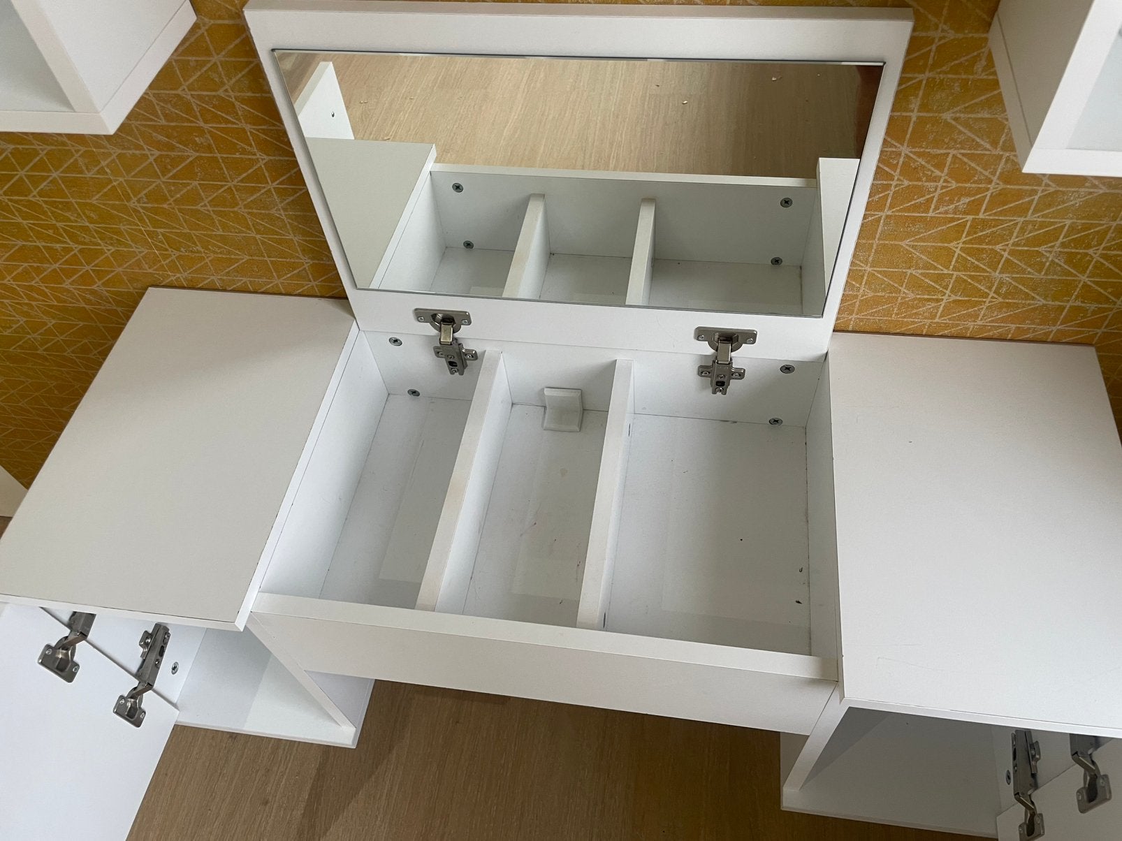 Table de maquillage en trois parties, Enlèvement, Comme neuf, Bois