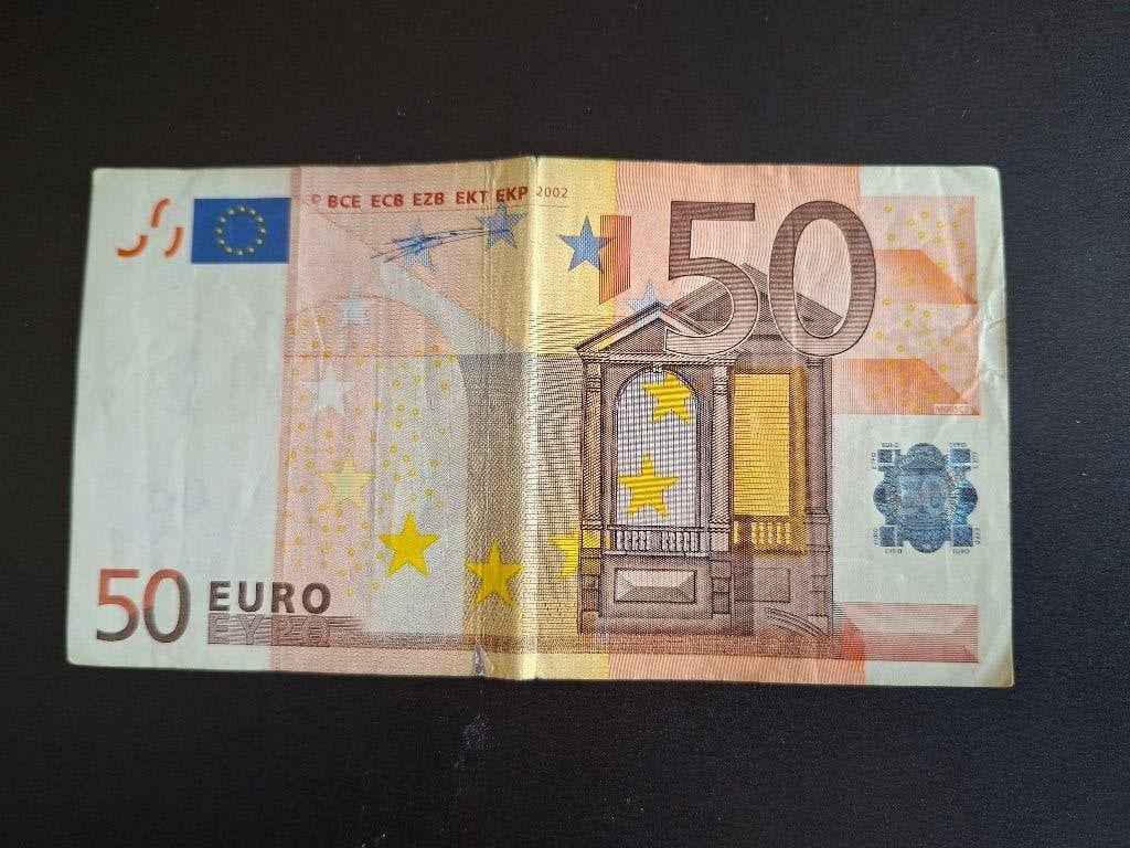 2002 Spanje 50 euro 1e serie Duisenberg code M005, Postzegels en Munten, Bankbiljetten | Europa | Eurobiljetten, Verzenden, Spanje