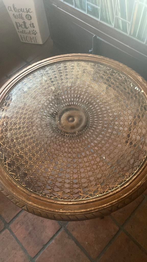 Antiek zitje, Ophalen, Gebruikt, Rond, Jaren 50. Tafel Diameter 65 cm