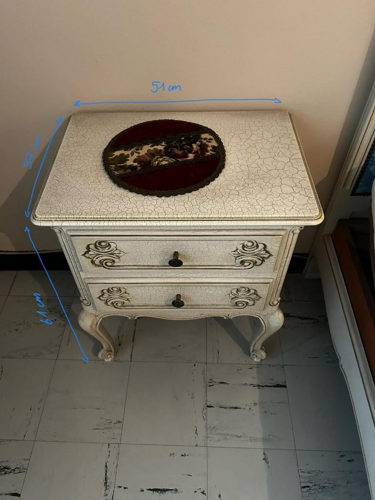 Vintage nachtkastjes, Ophalen, 55 tot 70 cm, Zo goed als nieuw, 45 tot 65 cm