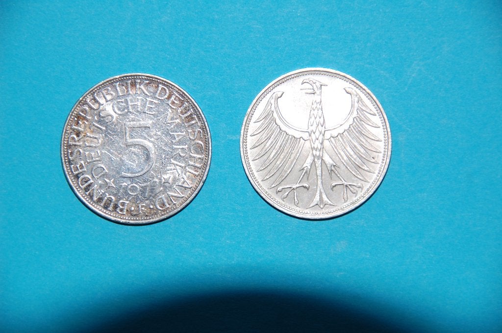 ARGENT 5 DM 1972 F & 1973 F, Envoi, Allemagne, Série, Argent