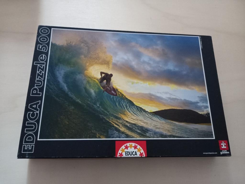 Puzzle Educa 500 pièces - Surf, Enlèvement ou Envoi, 500 à 1500 pièces, Utilisé, Puzzle