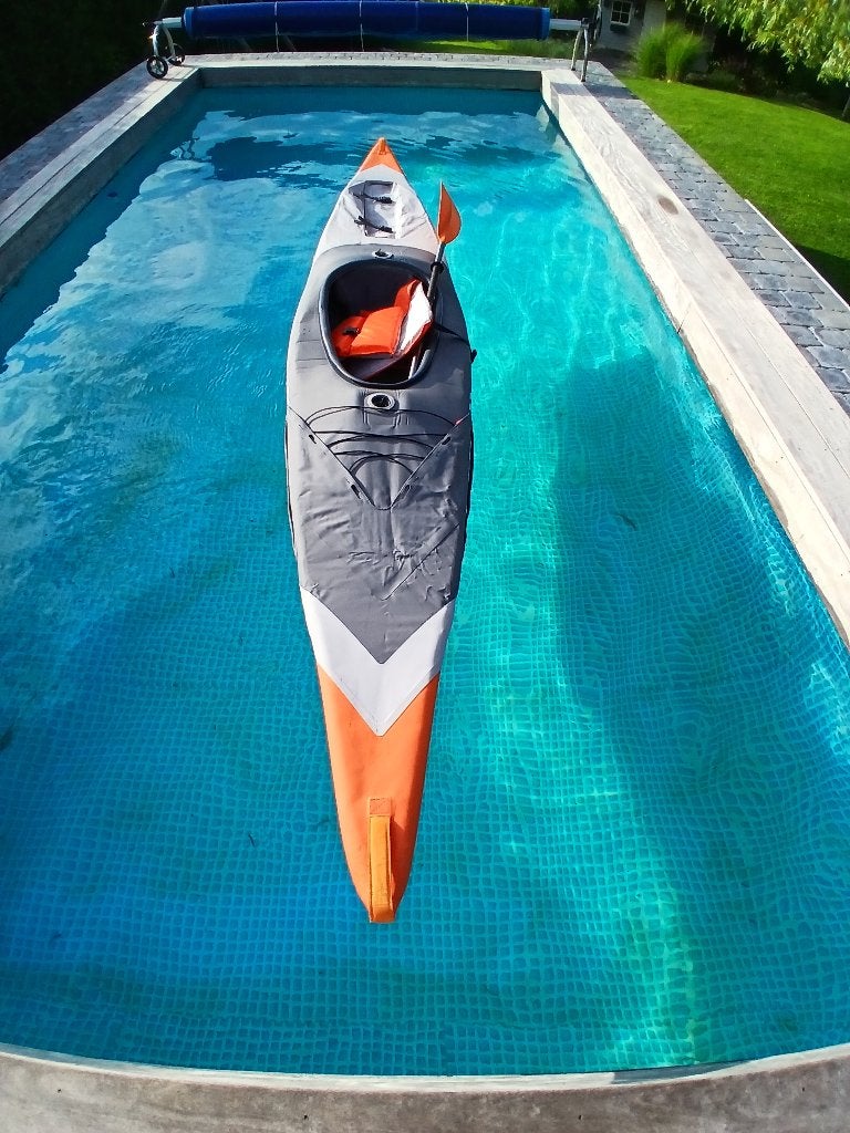 Kayak de randonnée monoplace Itiwit X500, équipement complet, Watersport en Boten, Kajaks, Ophalen, Opblaasbaar, Zo goed als nieuw