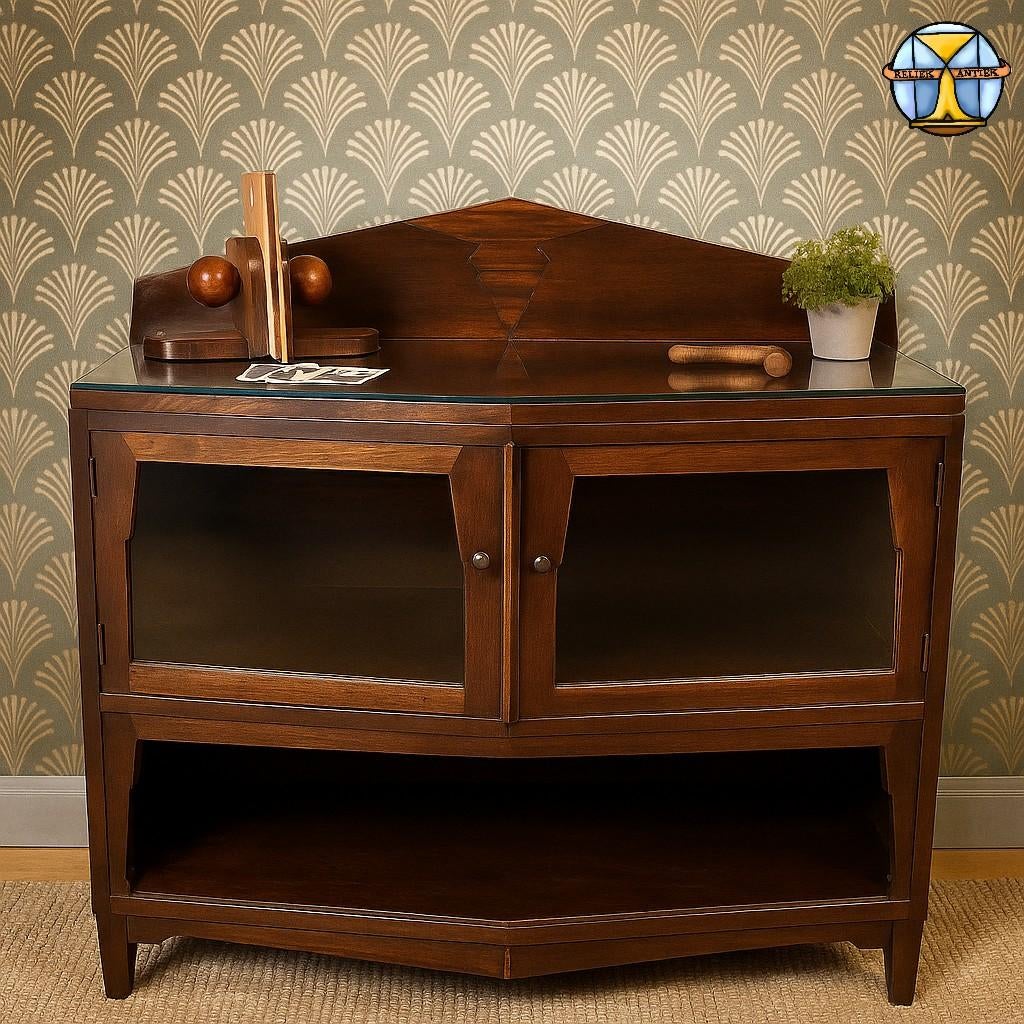 Antieke Art Deco Amsterdamse School Dressoir (coromandel), 100 tot 150 cm, Ophalen of Verzenden, Zo goed als nieuw, Art deco / antiek