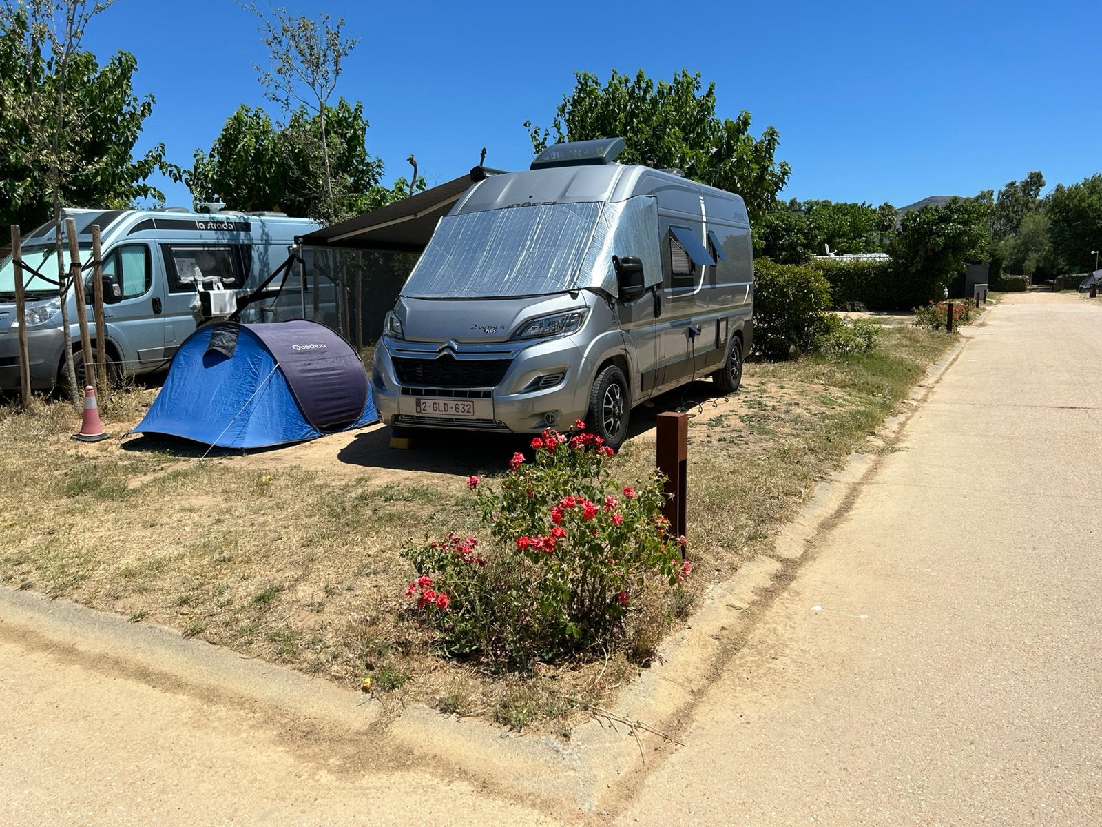Campervan citroen jumper posll 2 Wins S plus grijs 4 pers, Caravanes & Camping, Jusqu'à 4, Boîte manuelle, Pössl, 5 à 6 mètres
