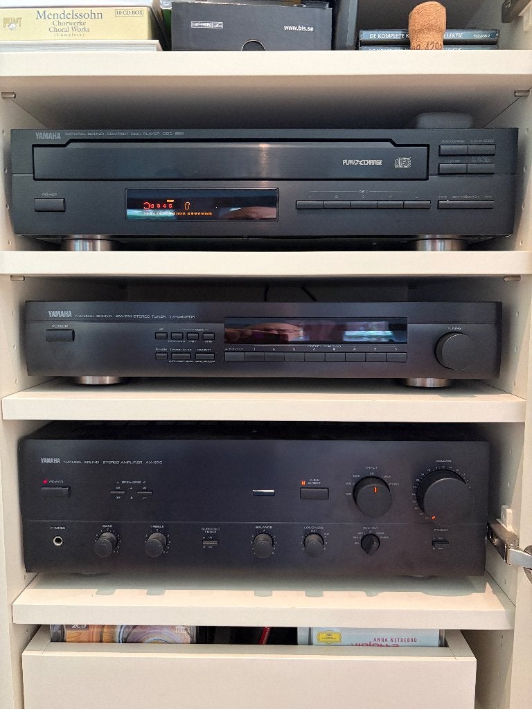 stereoketen Yamaha + speakers en basboxen van Bose, Ophalen, Gebruikt, Afstandsbediening, Overige typen