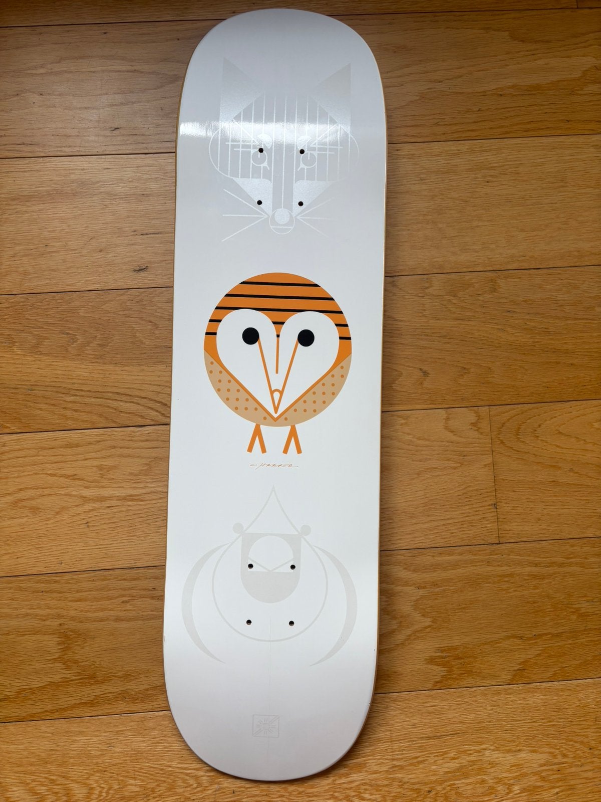Habitat Harper Icon Barn Owl Skateboard Deck 8.5 x 32.125, Sport en Fitness, Skateboarden, Ophalen of Verzenden, Zo goed als nieuw