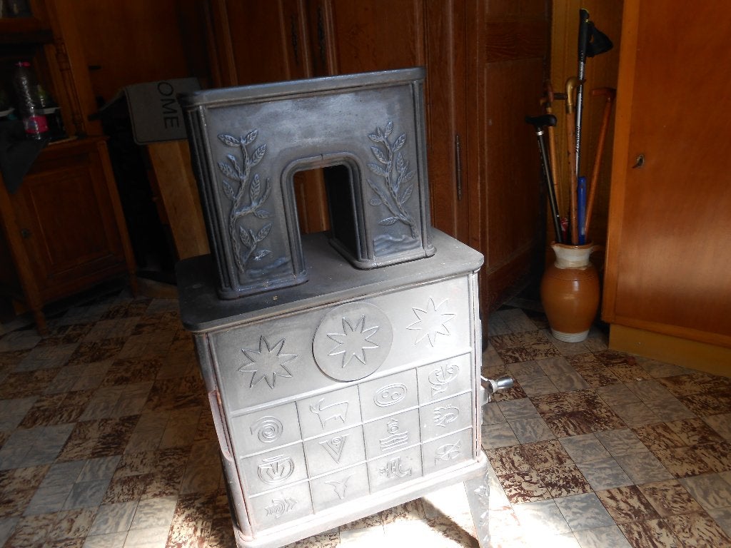 Poêle a bois en fonte, Maison & Meubles, Poêles, Enlèvement, Utilisé, Bois, Poêle à bois