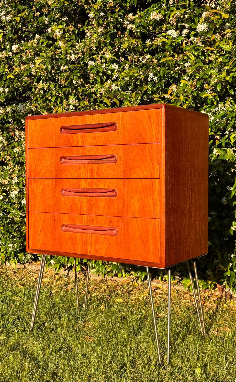 G Plan vintage ladenkast - 4 lades - designmeubel, Ophalen, 100 tot 150 cm, Vintage/design, 50 tot 100 cm