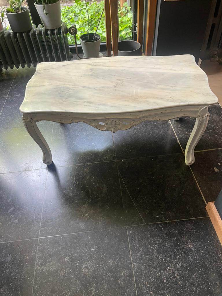 Salontafel marmeren blad, Huis en Inrichting, Ophalen, Zo goed als nieuw