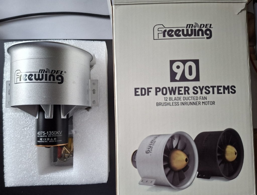 Freewing EDF E72215 90mm 12-Blade 8S 4075-1350Kv Motor, Enlèvement ou Envoi, Neuf, Avion, Autres marques